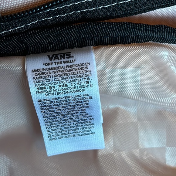 NWT VANS “Off the Wall” Pink Backpack with Laptop Sleeve - Picture 8 of 13